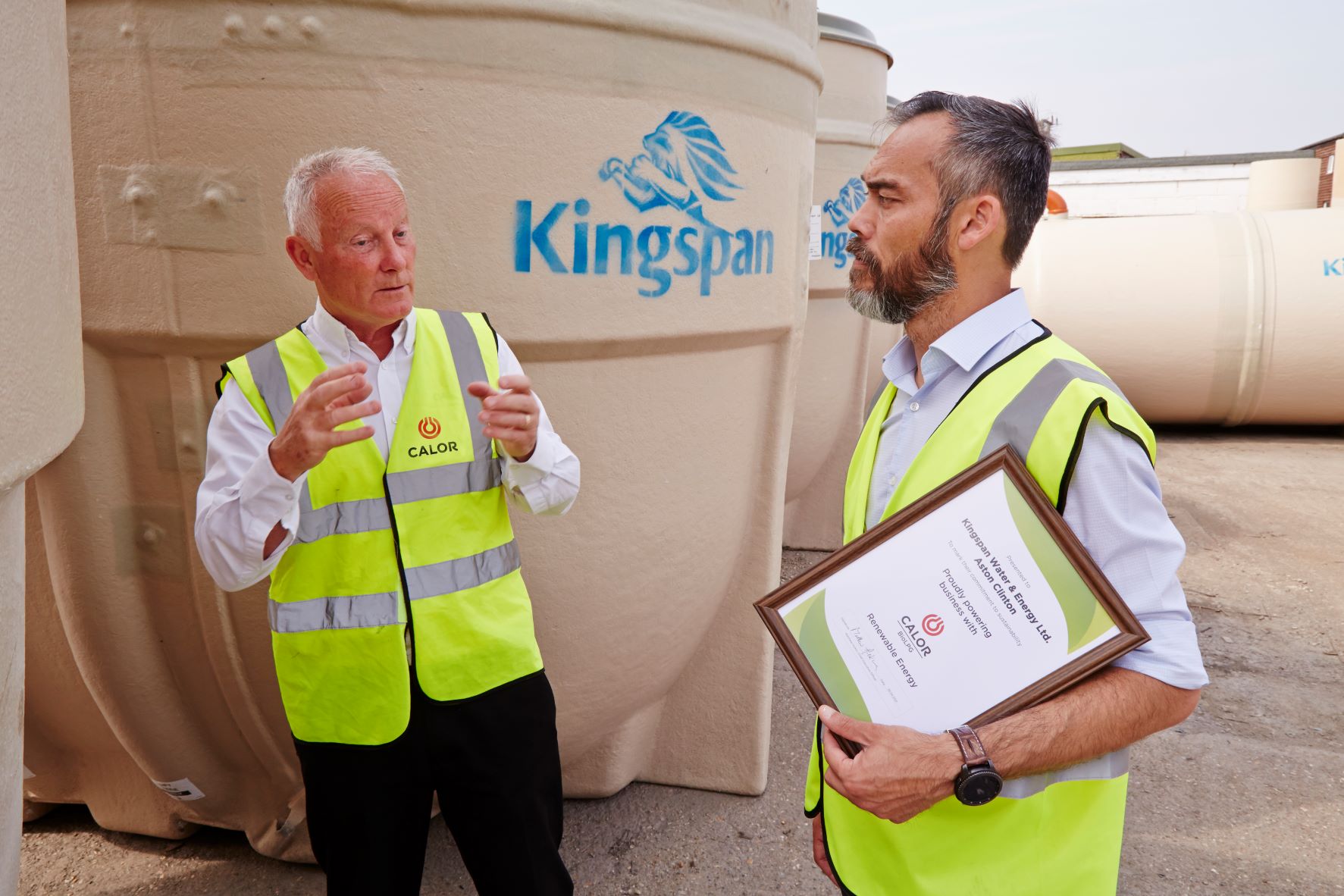 Calor worker working with Kingspan