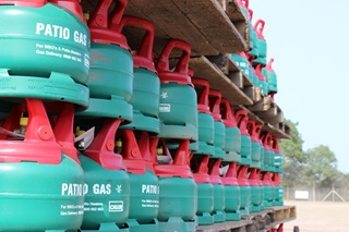 A collection of Calor patio gas bottles