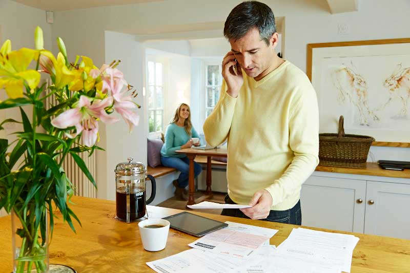 A man calling about his home energy options